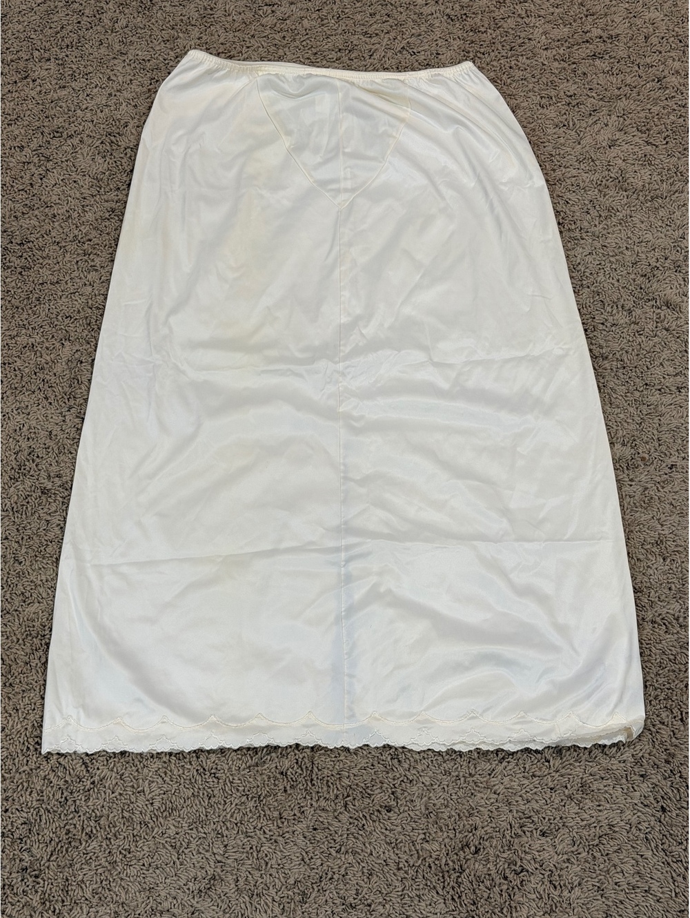 Van Raalte Vintage White Nylon Half Slip Large